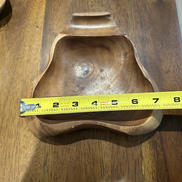 Vintage "Monkey Pod" carved wood Replacement Serving bowl set Of 6 - Picture 10 of 13